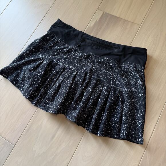 Lululemon Circuit Breaker Skirt 4 Black Speckle Sportswear Athleisure Tennis - Picture 7 of 7
